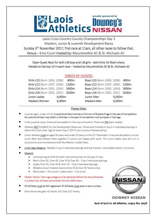 Laois Masters XC Day3 2017