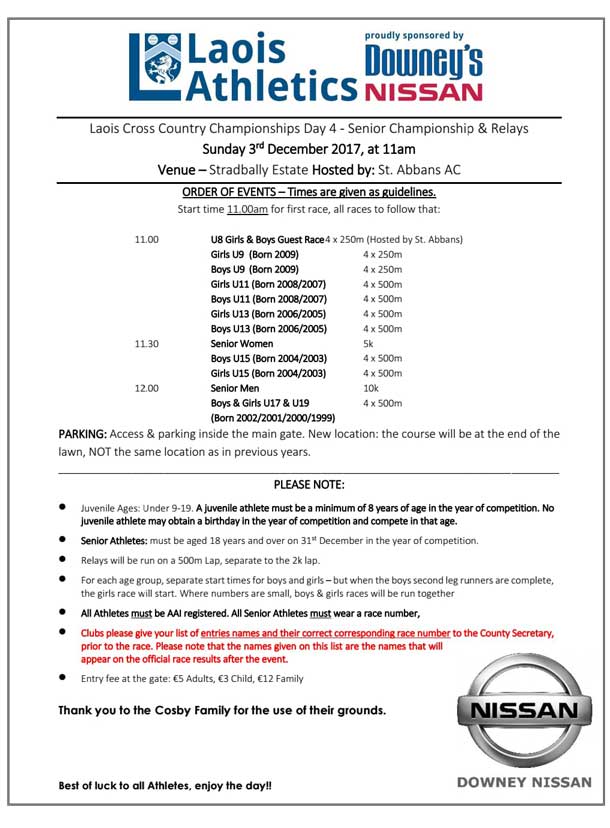 Laois Senior XC 2017