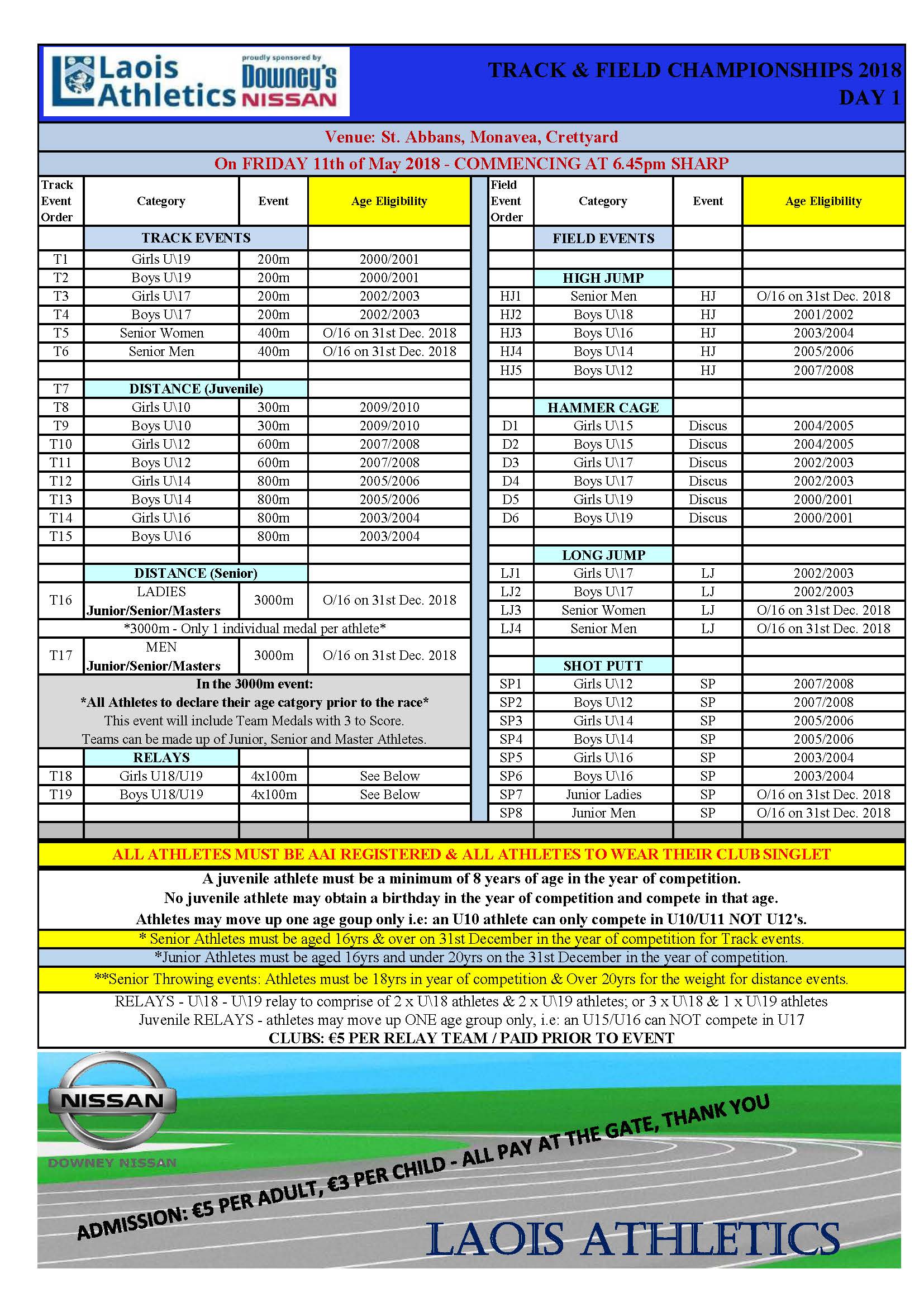 Laois Track Field Programme 2018 Day 1.pdf Page 1