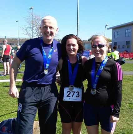 John Healy Patricia Naughton Elaine Moore at Tri Laois 2017